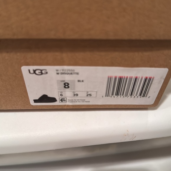 UGG Disquette Platform Slippers black 8 NIB - Picture 2 of 6